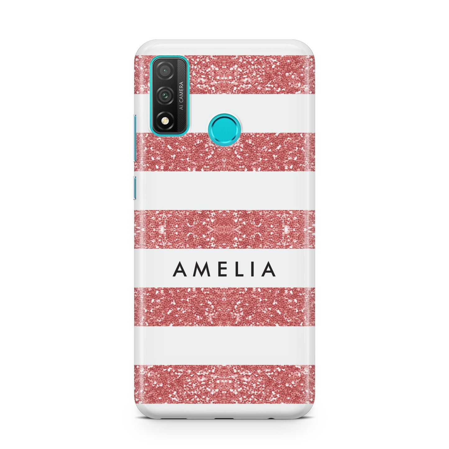 Personalised Glitter Effect Name Initials Huawei P Smart 2020