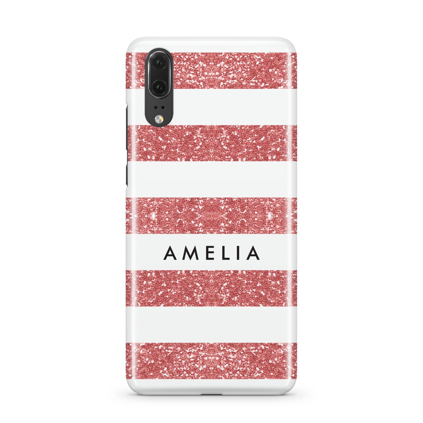 Personalised Glitter Effect Name Initials Huawei P20 Phone Case