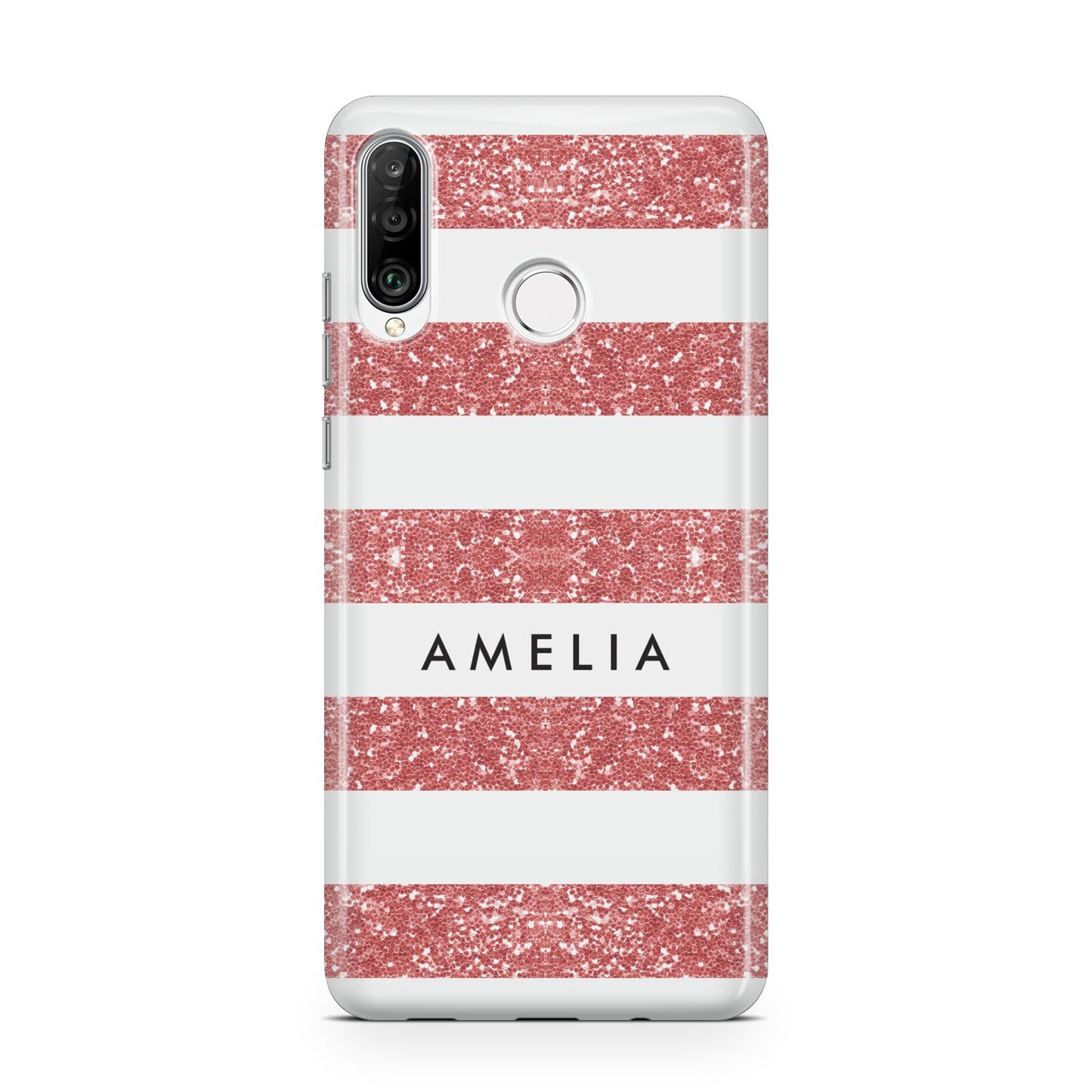 Personalised Glitter Effect Name Initials Huawei P30 Lite Phone Case