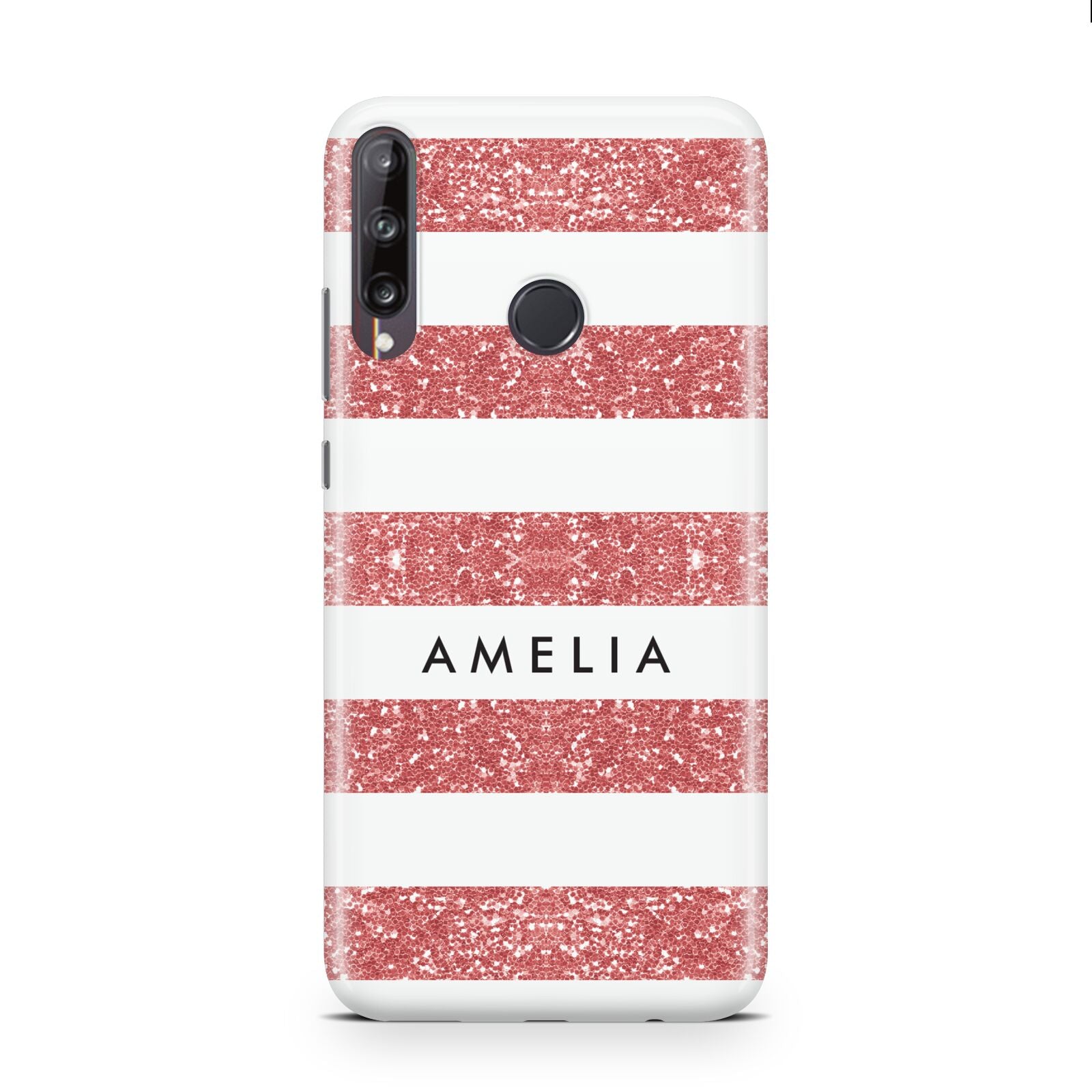 Personalised Glitter Effect Name Initials Huawei P40 Lite E Phone Case