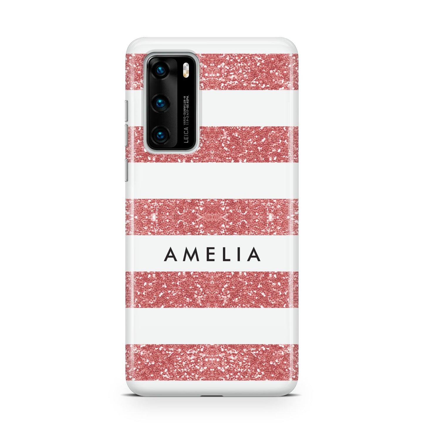 Personalised Glitter Effect Name Initials Huawei P40 Phone Case