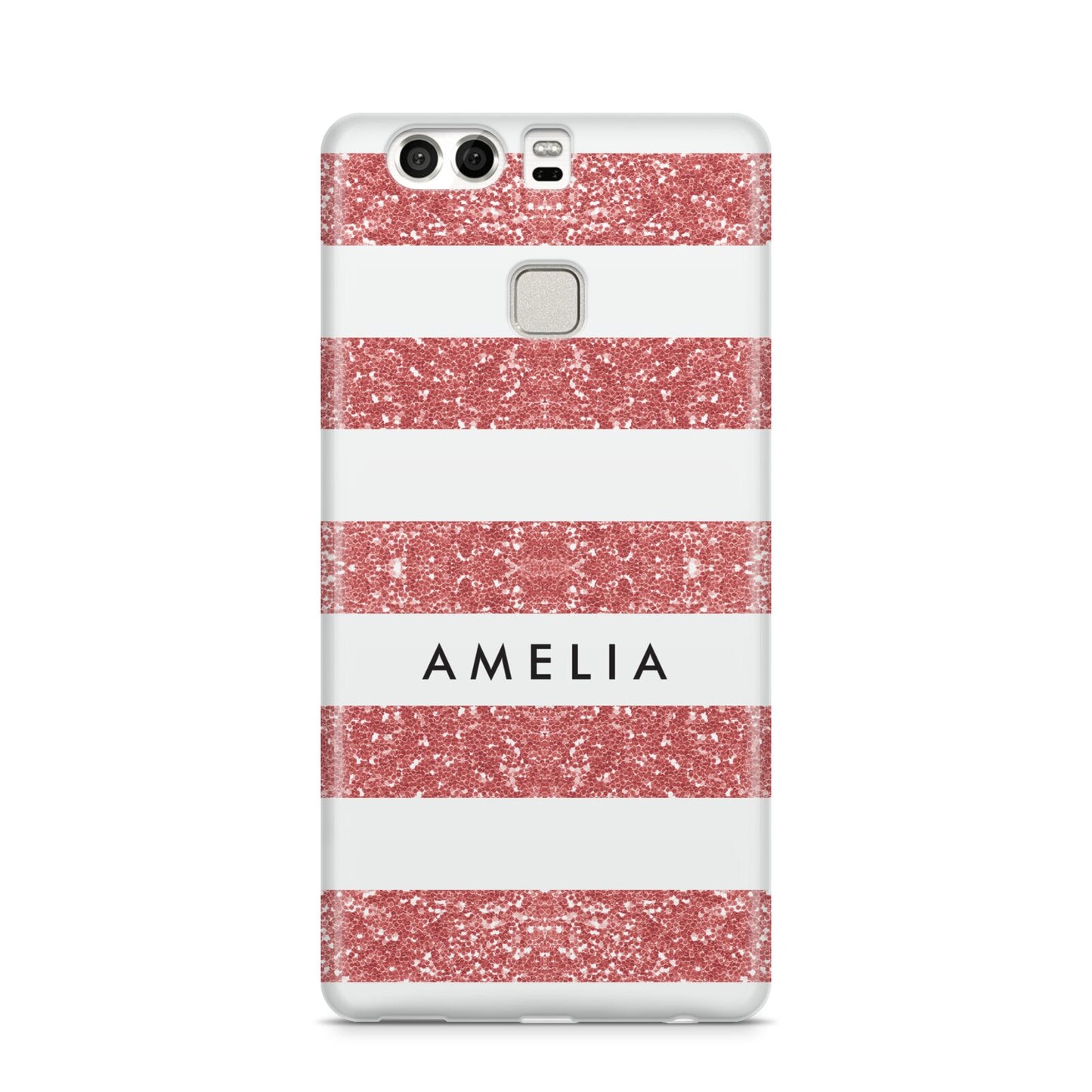 Personalised Glitter Effect Name Initials Huawei P9 Case