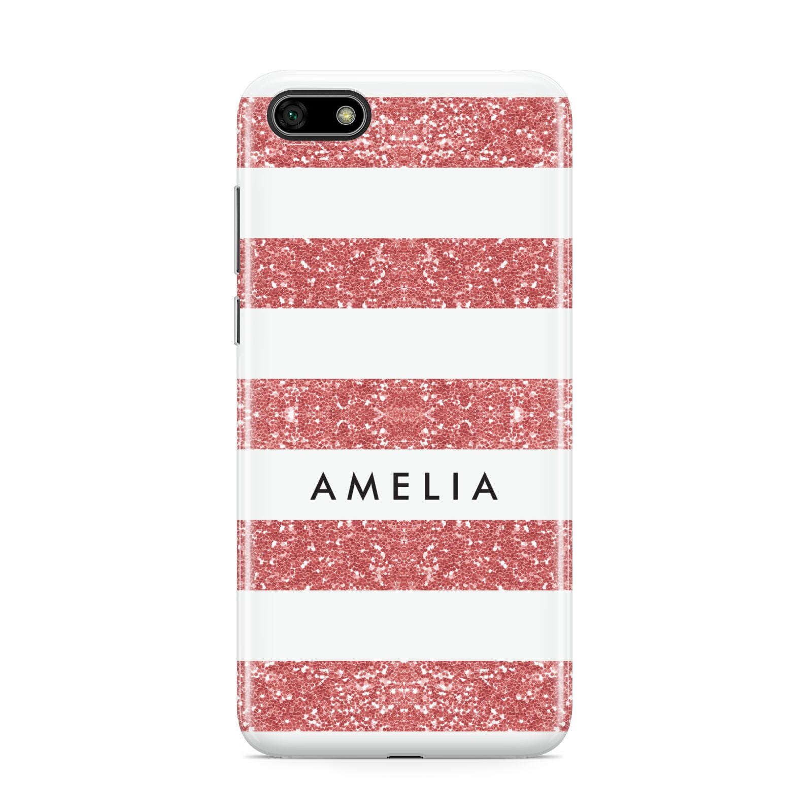 Personalised Glitter Effect Name Initials Huawei Y5 Prime 2018 Phone Case