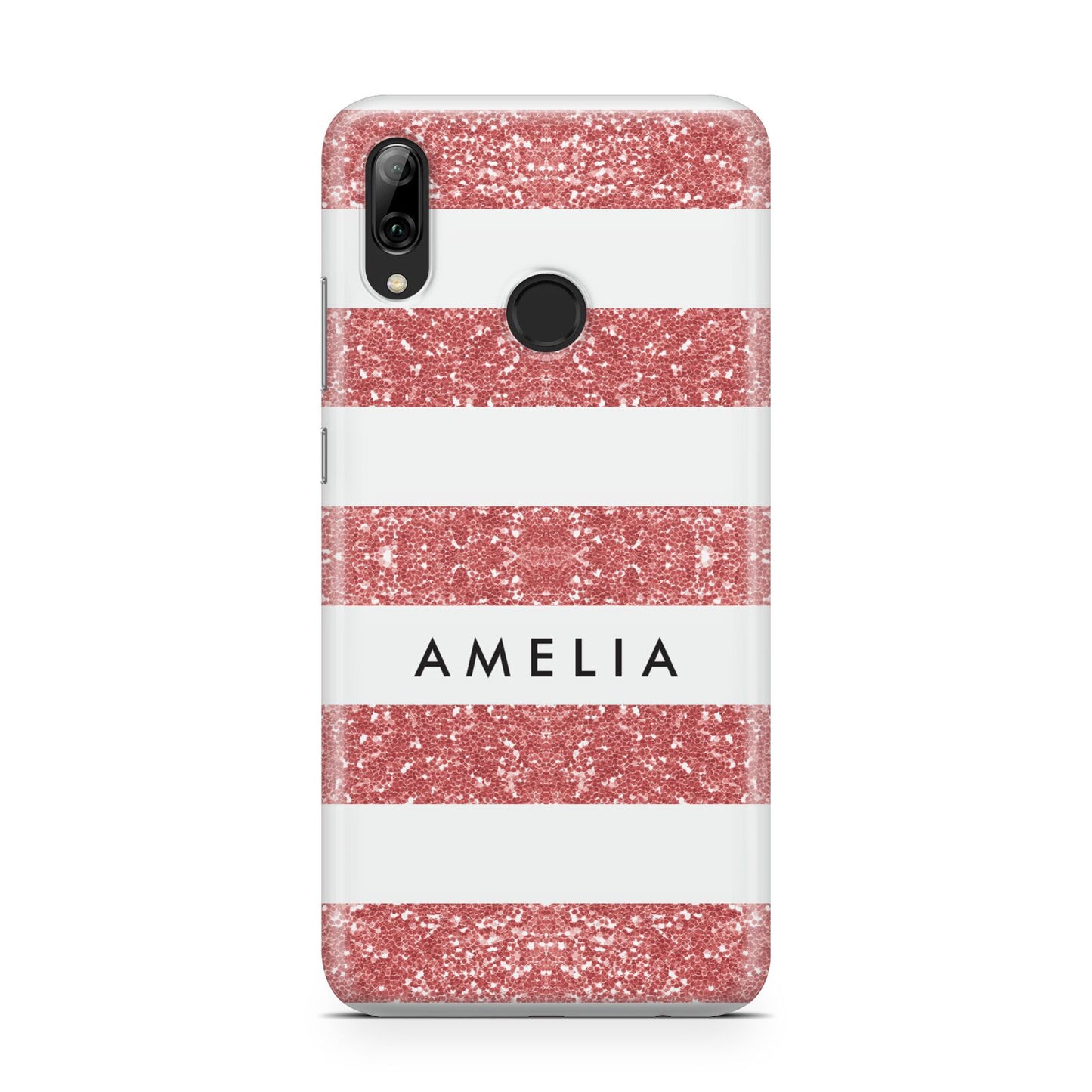 Personalised Glitter Effect Name Initials Huawei Y7 2019