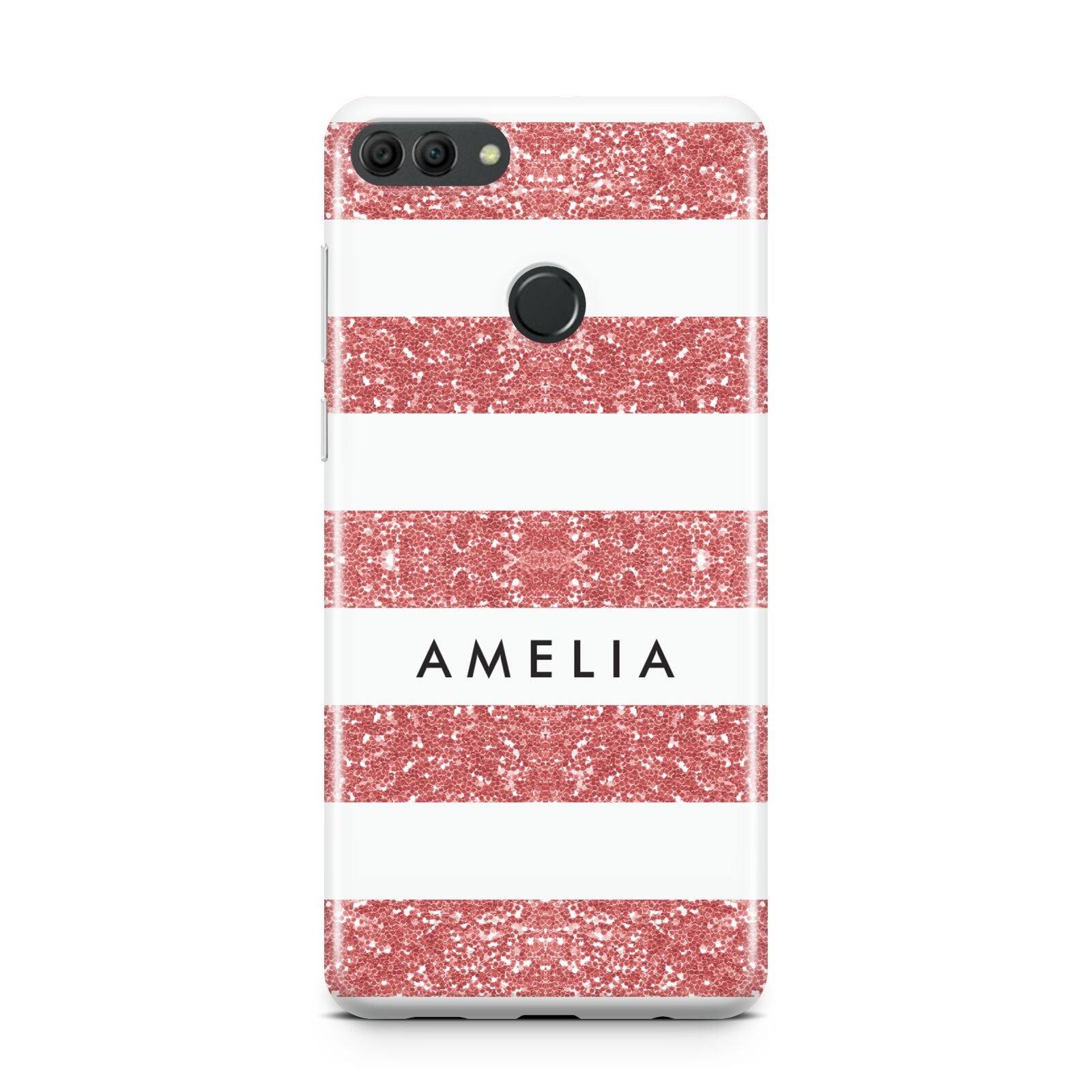 Personalised Glitter Effect Name Initials Huawei Y9 2018