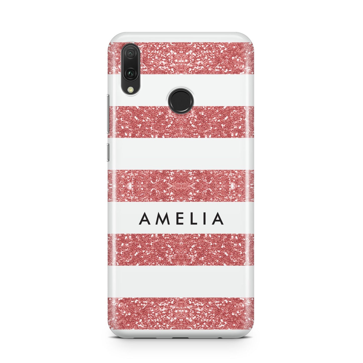 Personalised Glitter Effect Name Initials Huawei Y9 2019