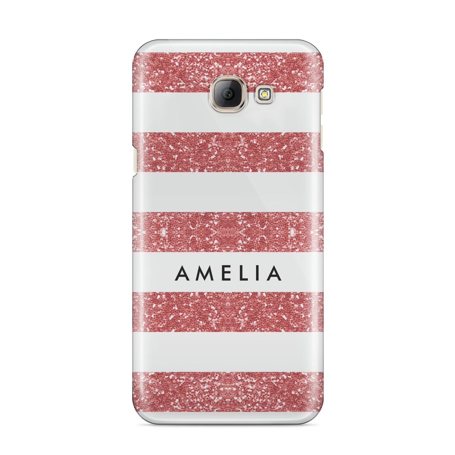 Personalised Glitter Effect Name Initials Samsung Galaxy A8 2016 Case