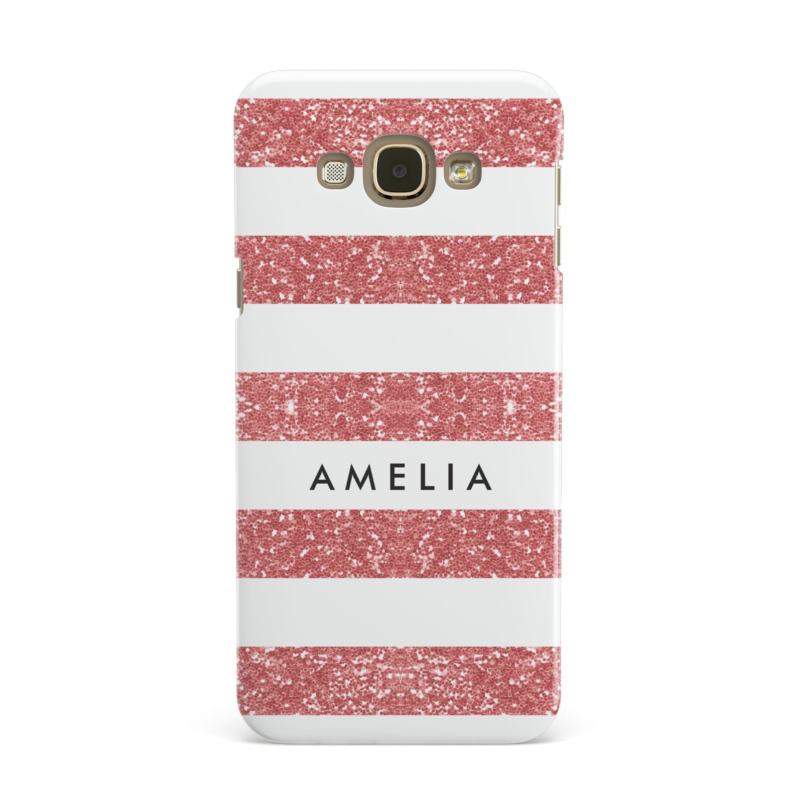 Personalised Glitter Effect Name Initials Samsung Galaxy A8 Case