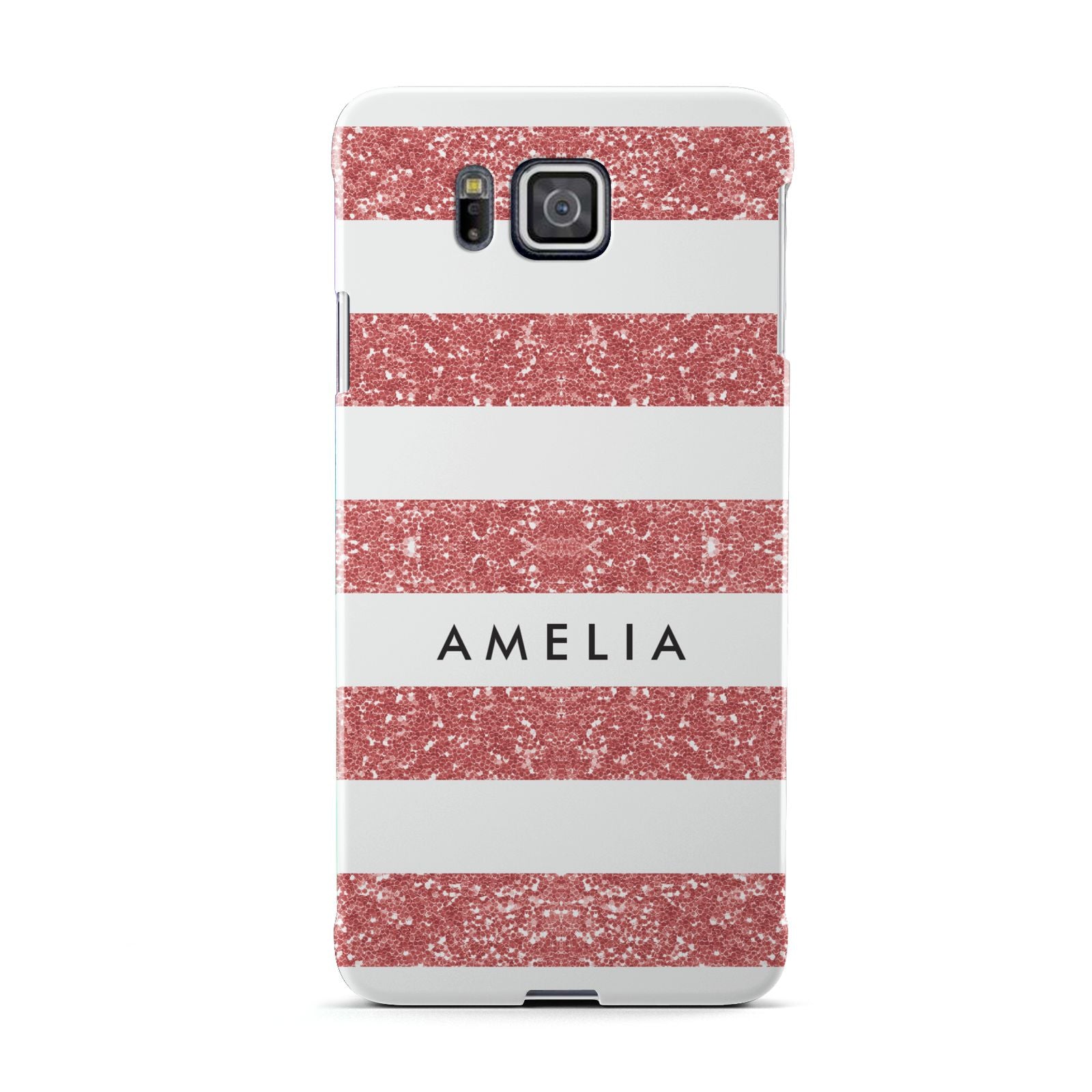 Personalised Glitter Effect Name Initials Samsung Galaxy Alpha Case