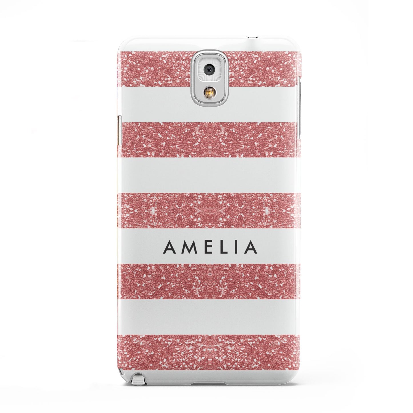 Personalised Glitter Effect Name Initials Samsung Galaxy Note 3 Case
