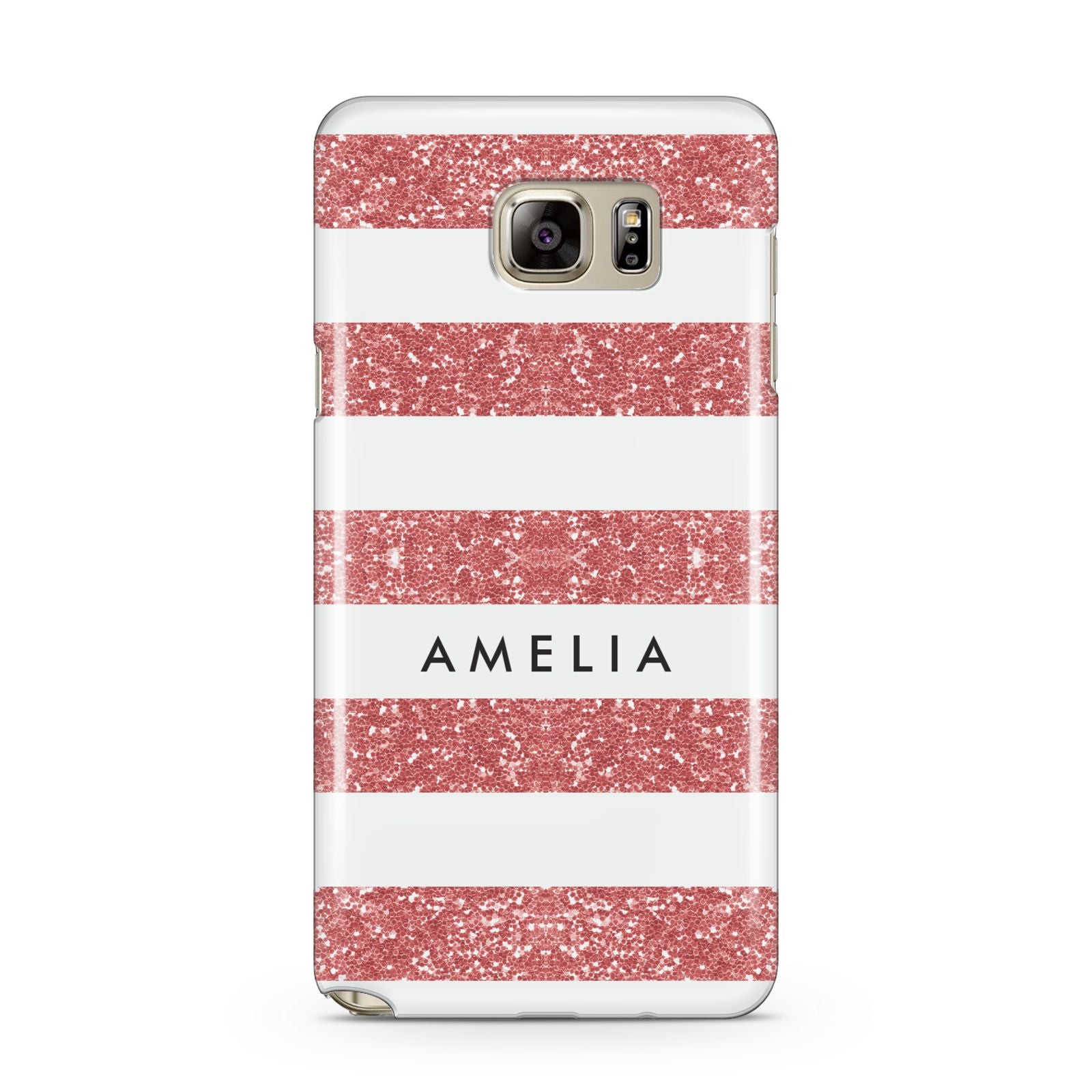 Personalised Glitter Effect Name Initials Samsung Galaxy Note 5 Case