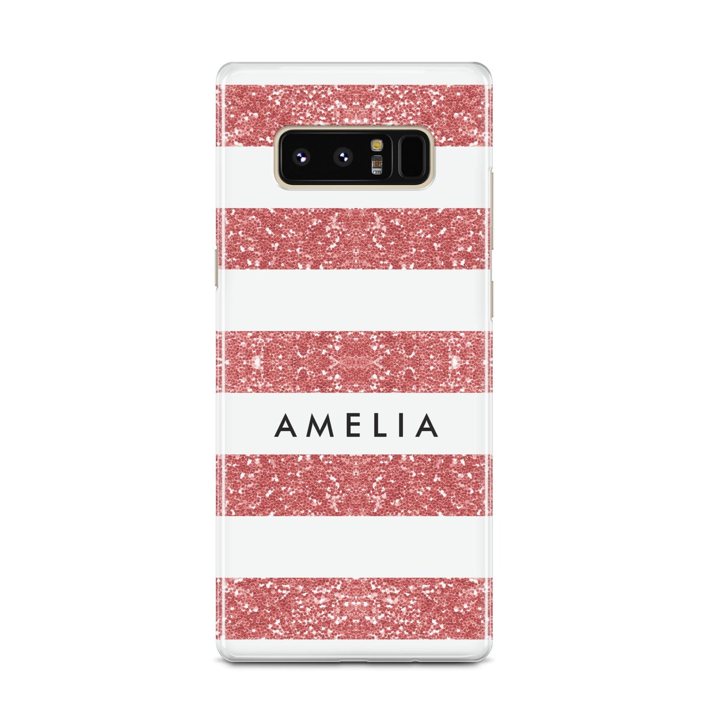 Personalised Glitter Effect Name Initials Samsung Galaxy Note 8 Case