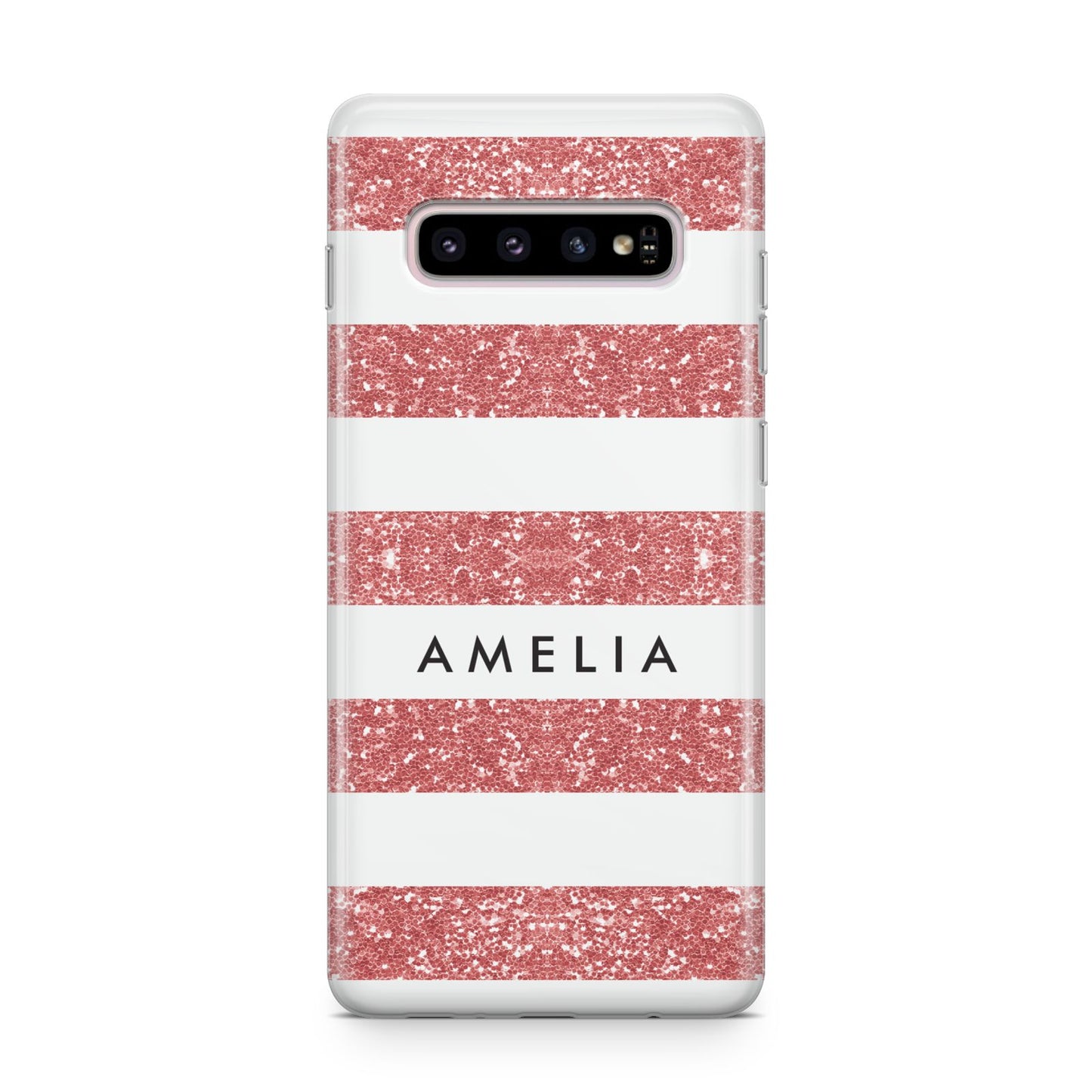 Personalised Glitter Effect Name Initials Samsung Galaxy S10 Plus Case
