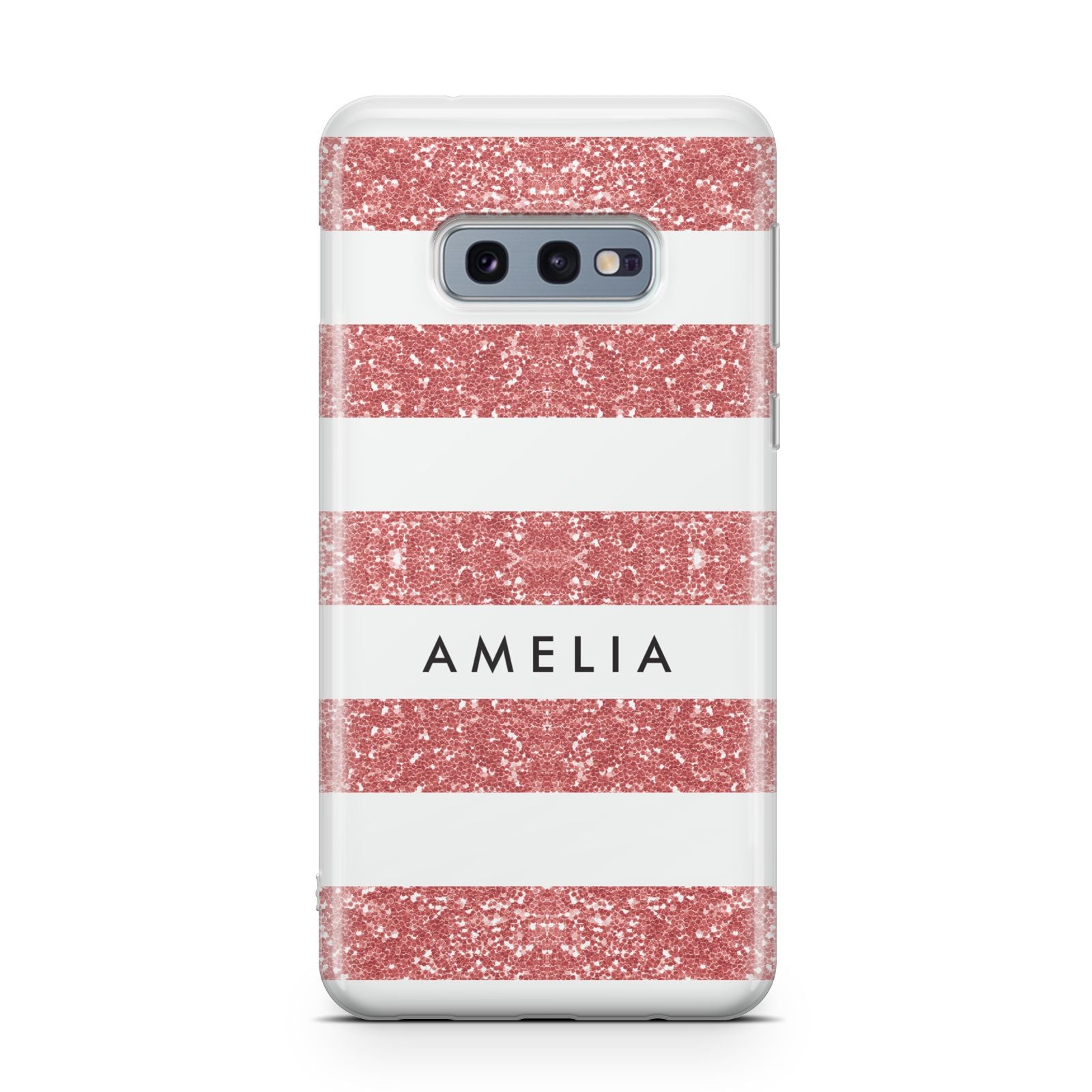 Personalised Glitter Effect Name Initials Samsung Galaxy S10E Case