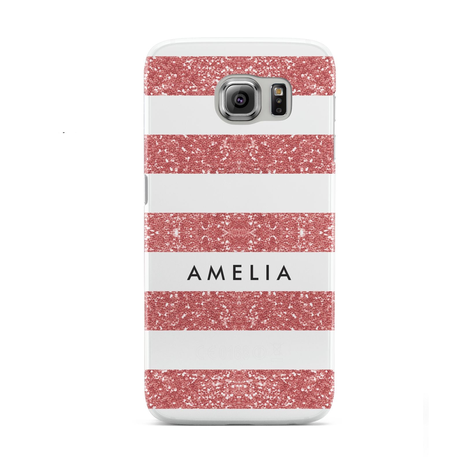 Personalised Glitter Effect Name Initials Samsung Galaxy S6 Case