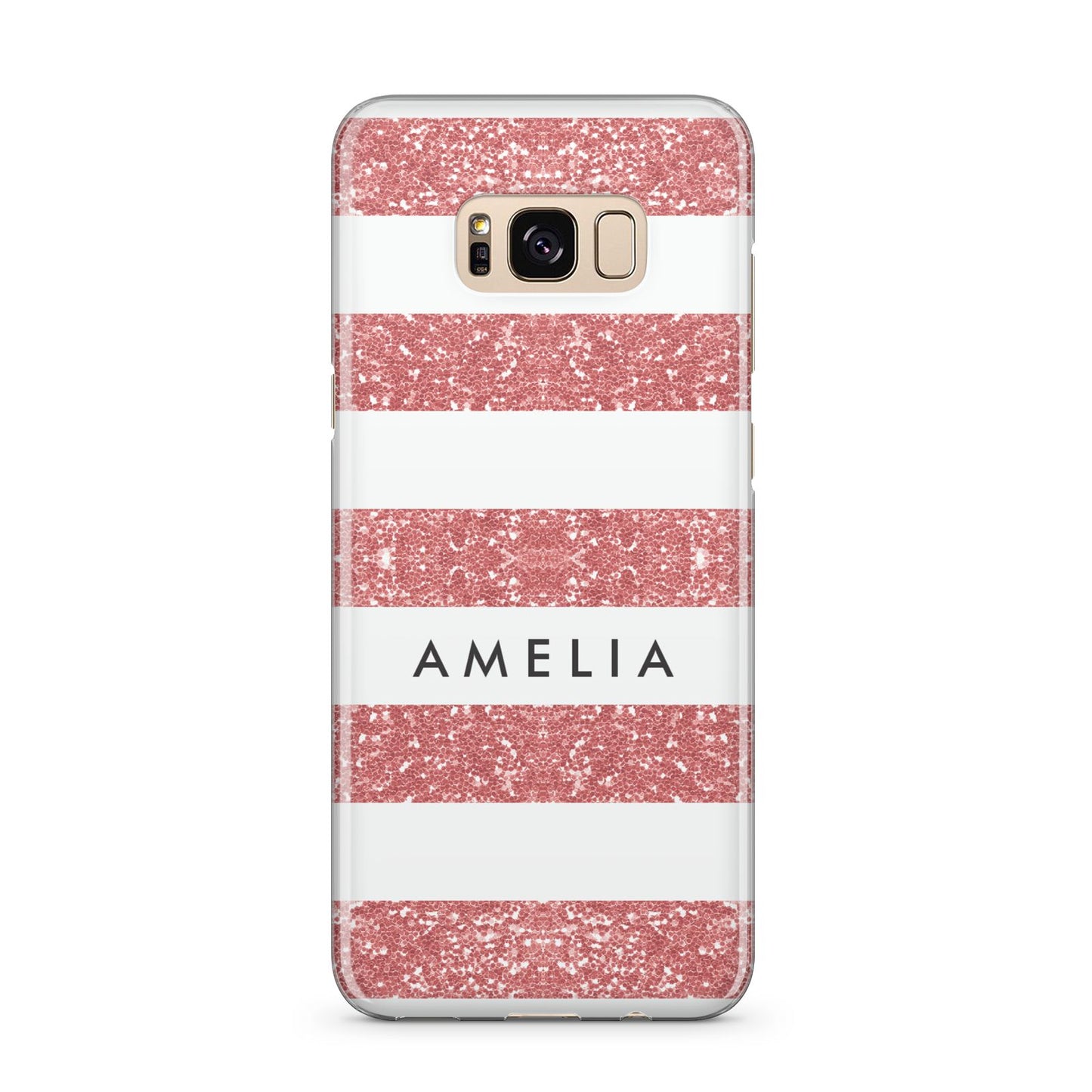 Personalised Glitter Effect Name Initials Samsung Galaxy S8 Plus Case