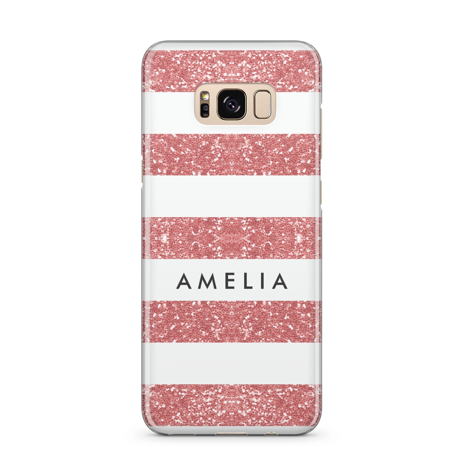 Personalised Glitter Effect Name Initials Samsung Galaxy S8 Plus Case