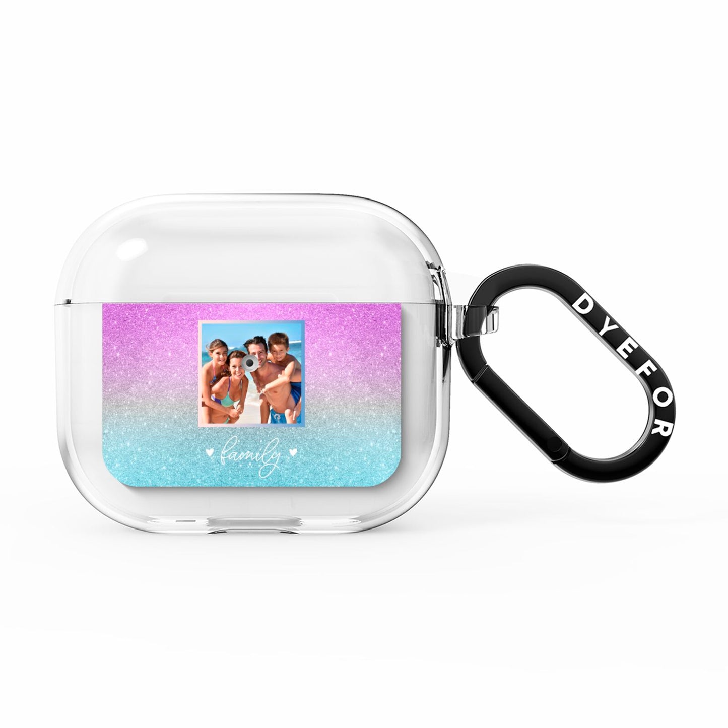 Personalised Glitter Photo AirPods Clear Case 3rd Gen