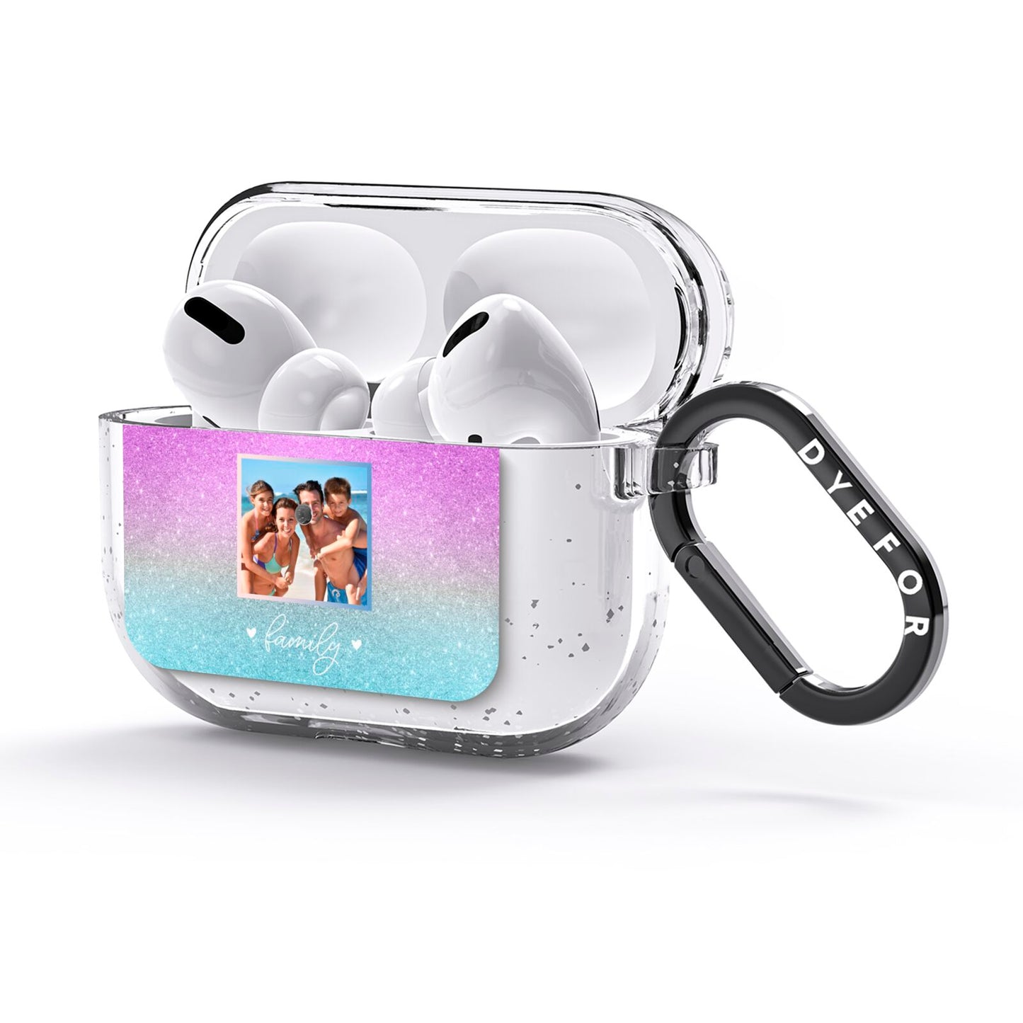 Personalised Glitter Photo AirPods Glitter Case 3rd Gen Side Image