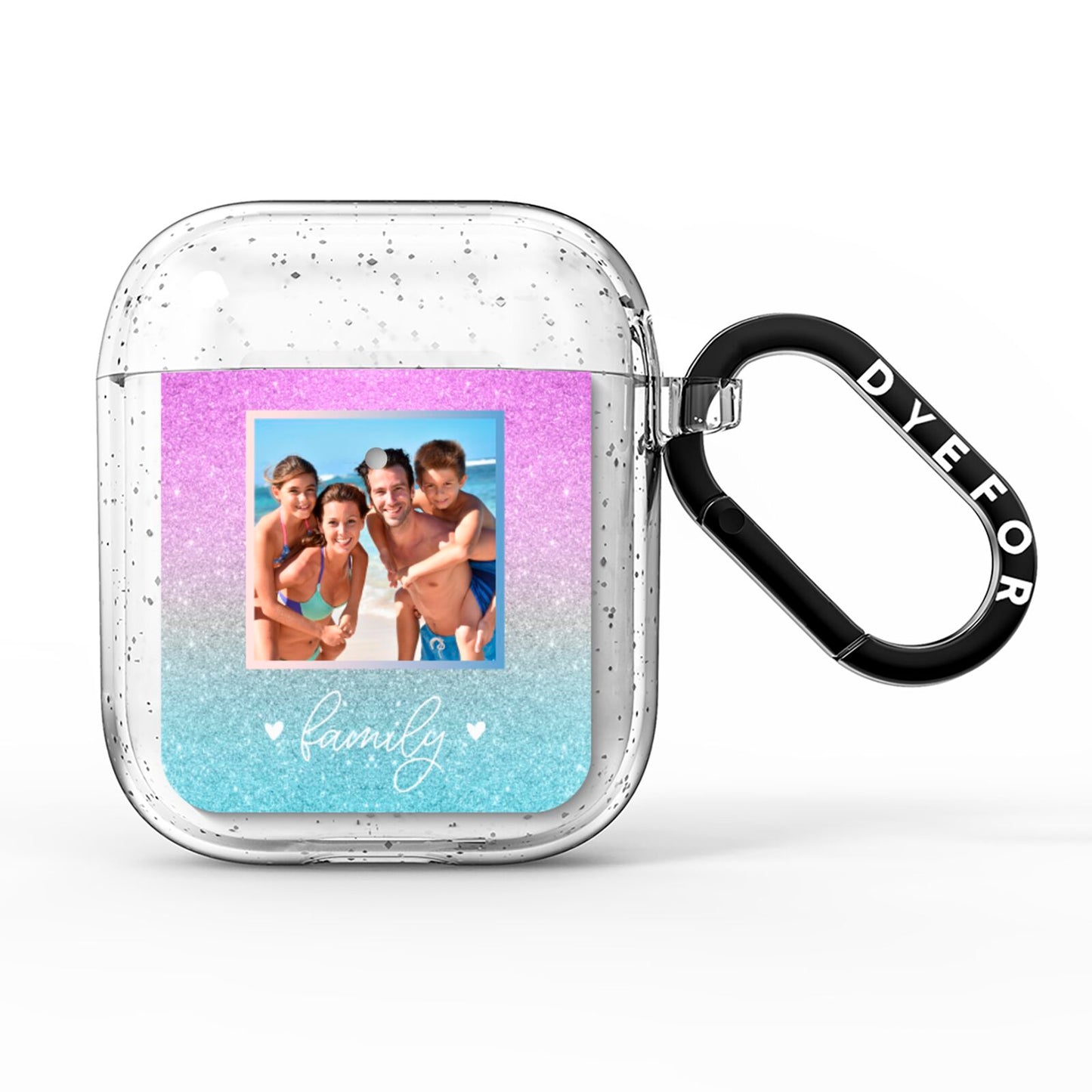 Personalised Glitter Photo AirPods Glitter Case
