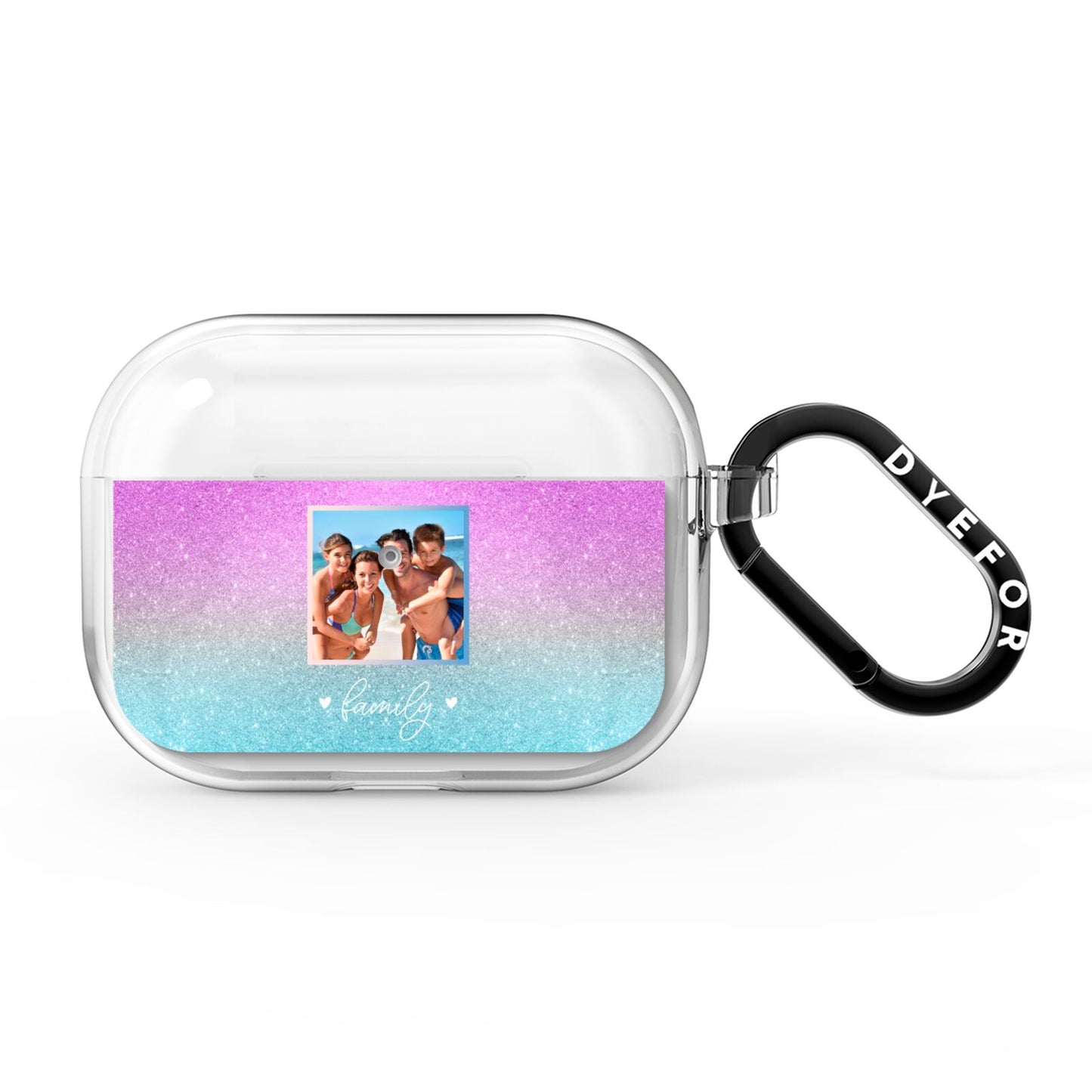 Personalised Glitter Photo AirPods Pro Clear Case