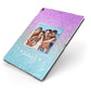 Personalised Glitter Photo Apple iPad Case on Grey iPad Side View