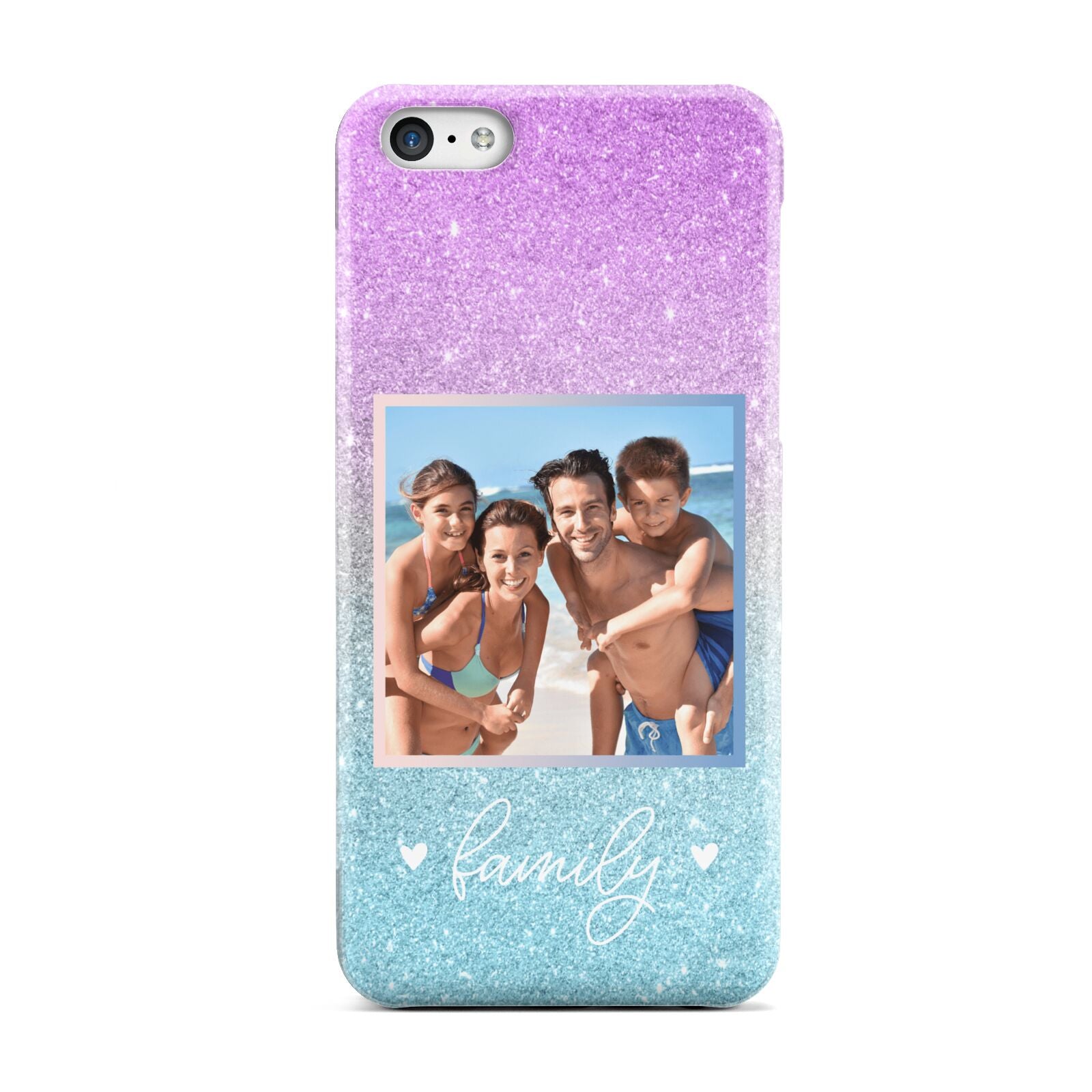 Personalised Glitter Photo Apple iPhone 5c Case