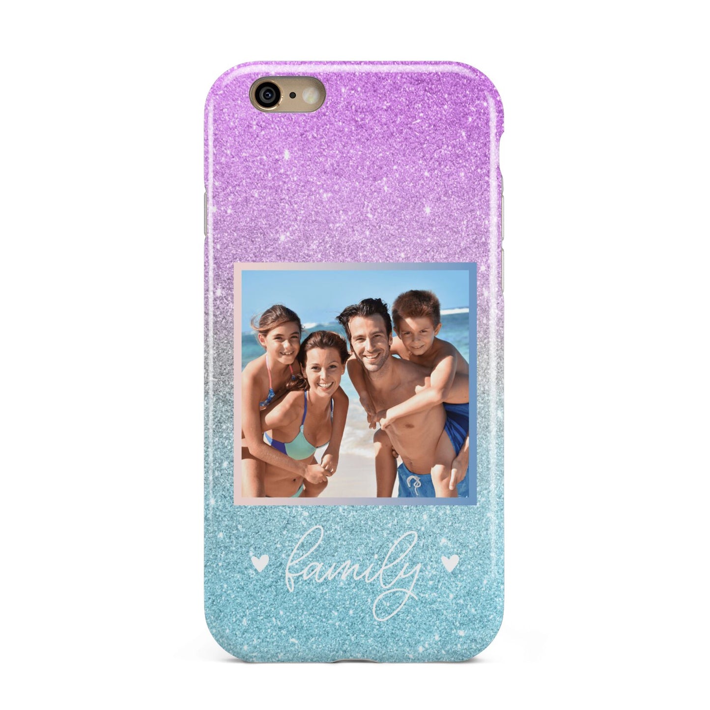 Personalised Glitter Photo Apple iPhone 6 3D Tough Case