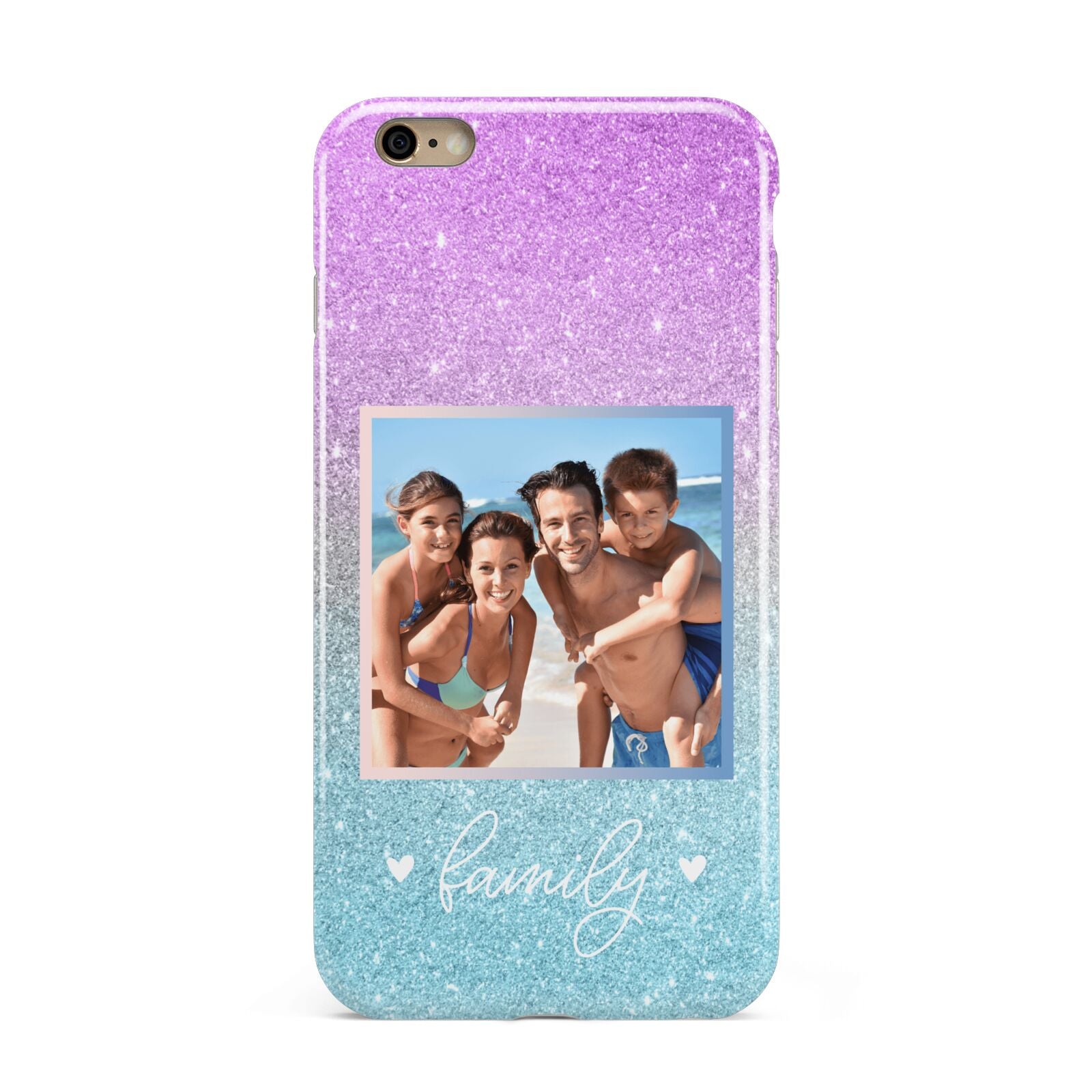 Personalised Glitter Photo Apple iPhone 6 Plus 3D Tough Case