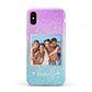 Personalised Glitter Photo Apple iPhone XS 3D Tough
