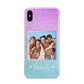 Personalised Glitter Photo Apple iPhone Xs Max 3D Tough Case