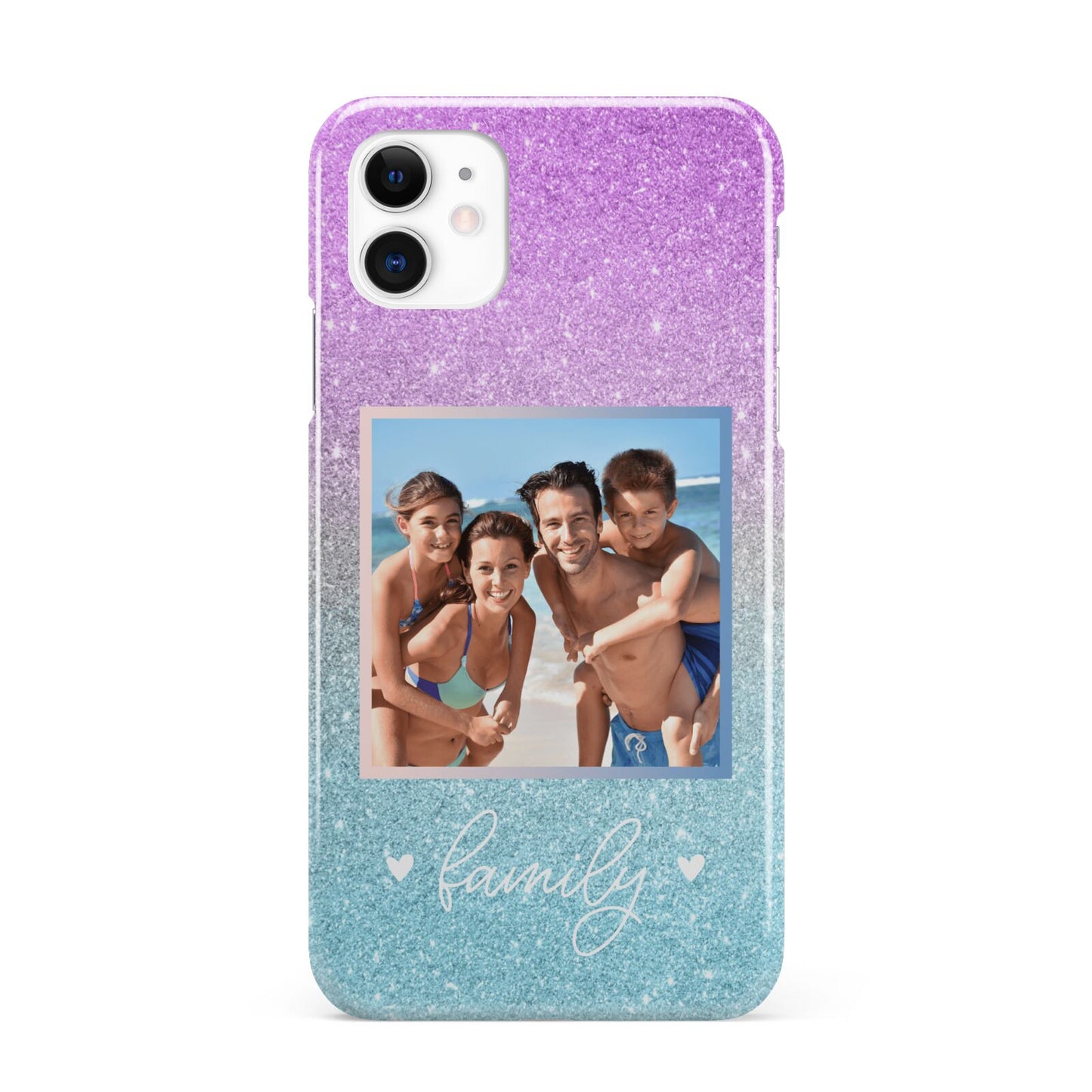 Personalised Glitter Photo iPhone 11 3D Snap Case