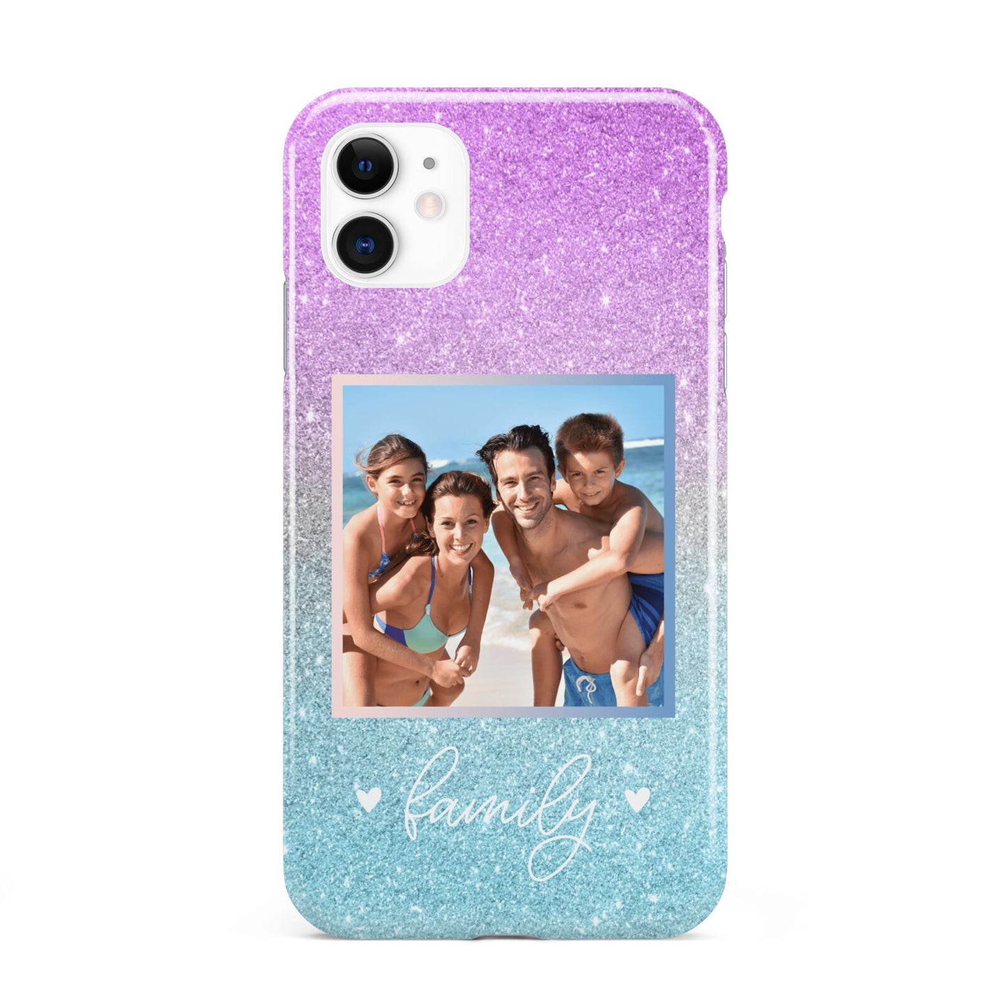 Personalised Glitter Photo iPhone 11 3D Tough Case