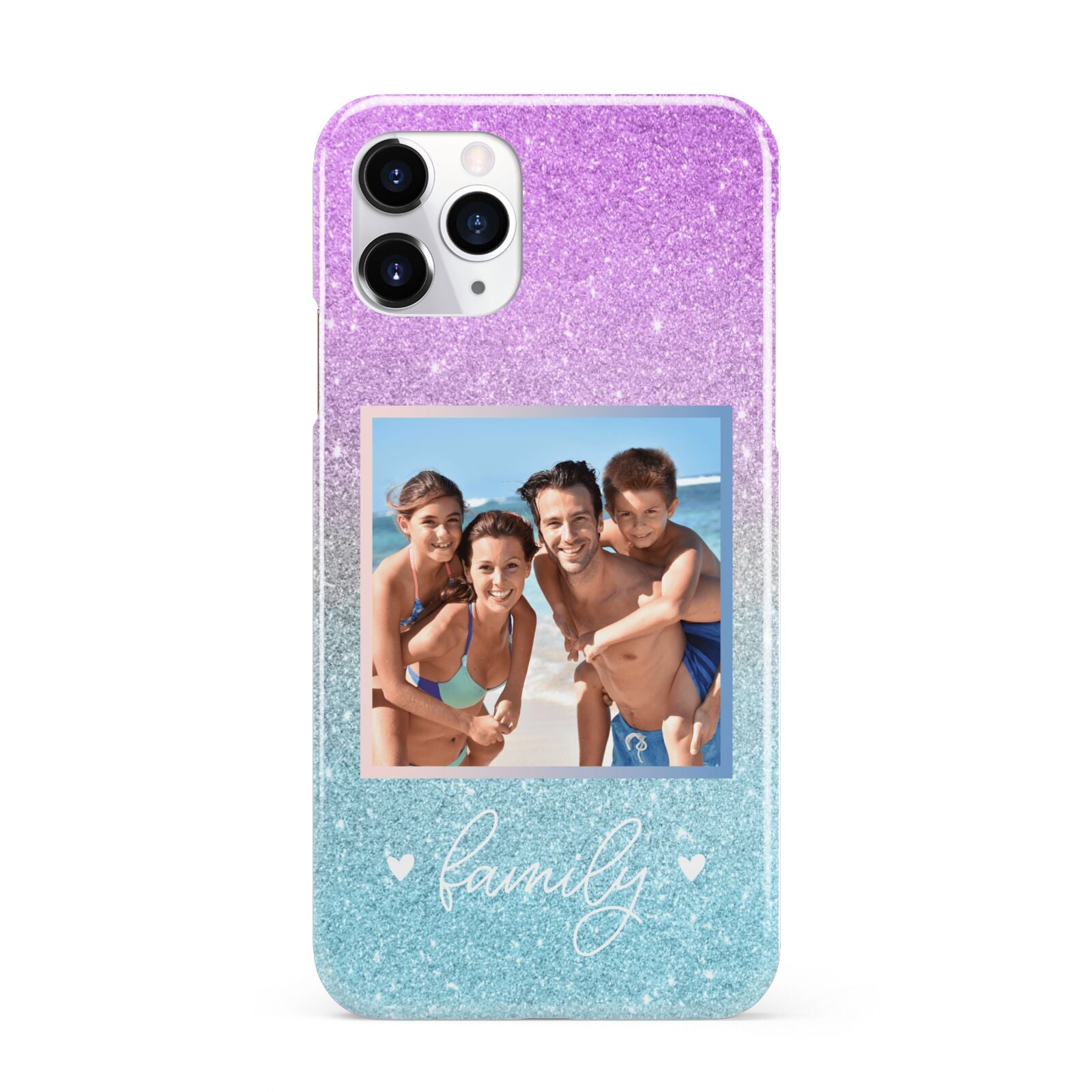 Personalised Glitter Photo iPhone 11 Pro 3D Snap Case