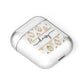 Personalised Gold Aztec AirPods Case Laid Flat