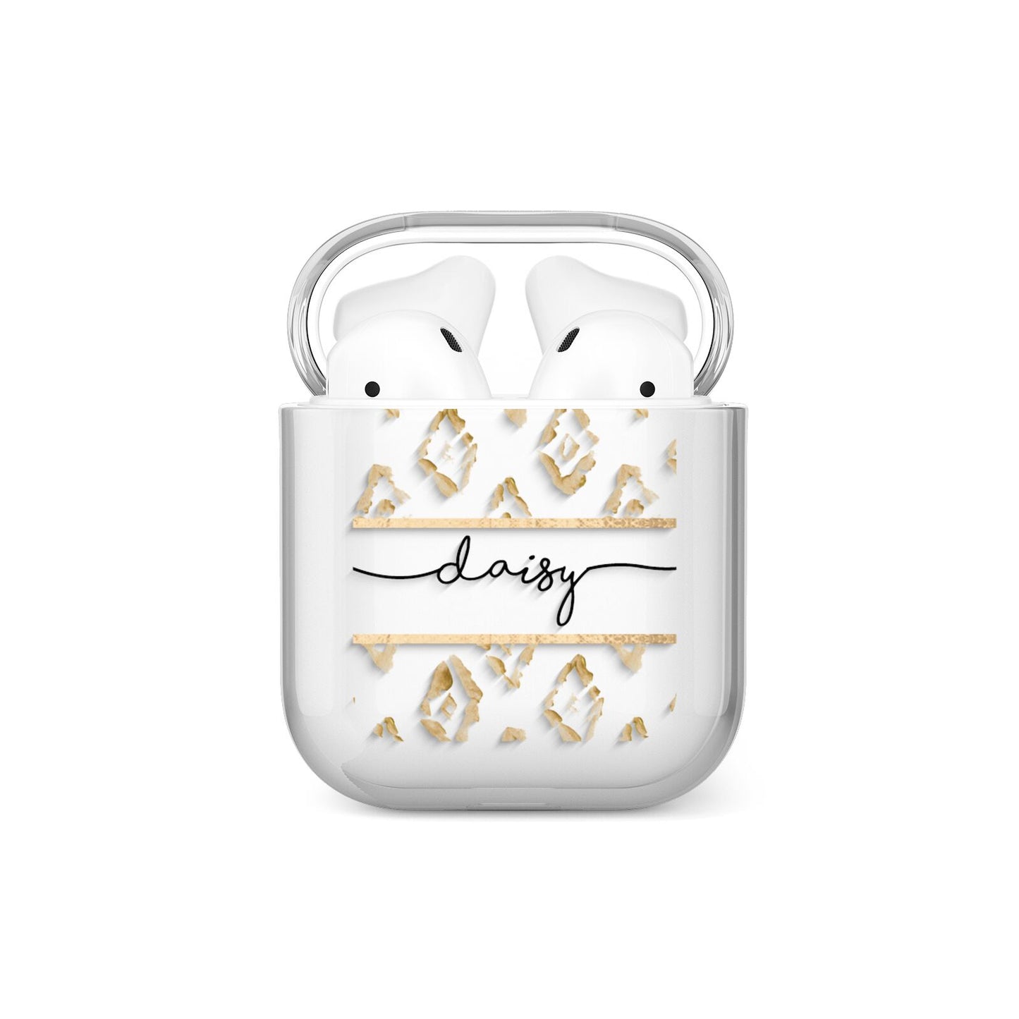 Personalised Gold Aztec AirPods Case
