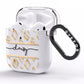 Personalised Gold Aztec AirPods Clear Case Side Image