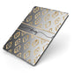 Personalised Gold Aztec Apple iPad Case on Grey iPad Side View