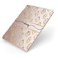 Personalised Gold Aztec Apple iPad Case on Rose Gold iPad Side View