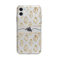 Personalised Gold Aztec Apple iPhone 11 in White with Bumper Case