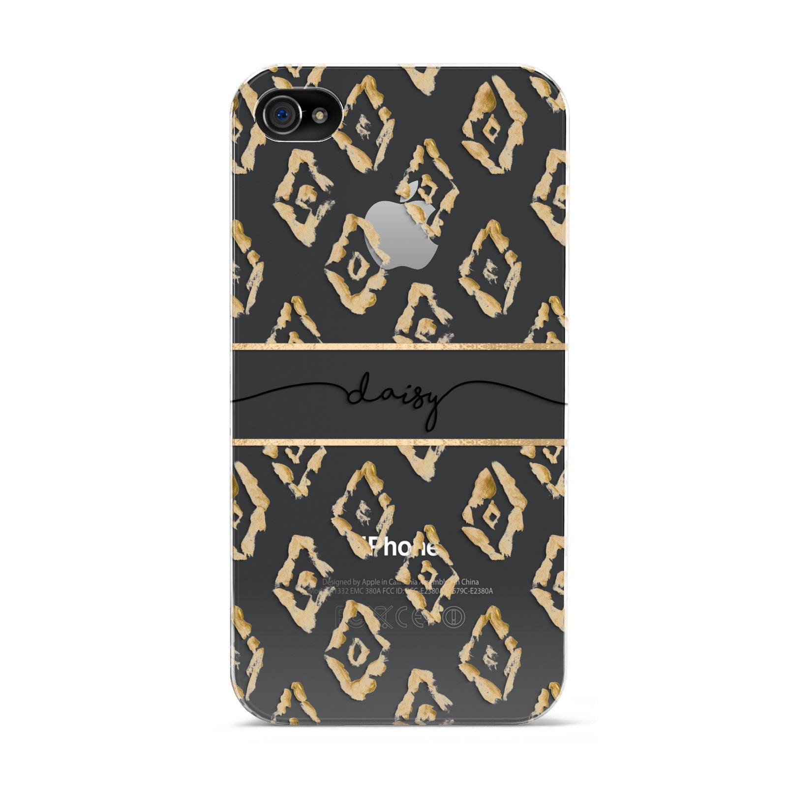 Personalised Gold Aztec Apple iPhone 4s Case