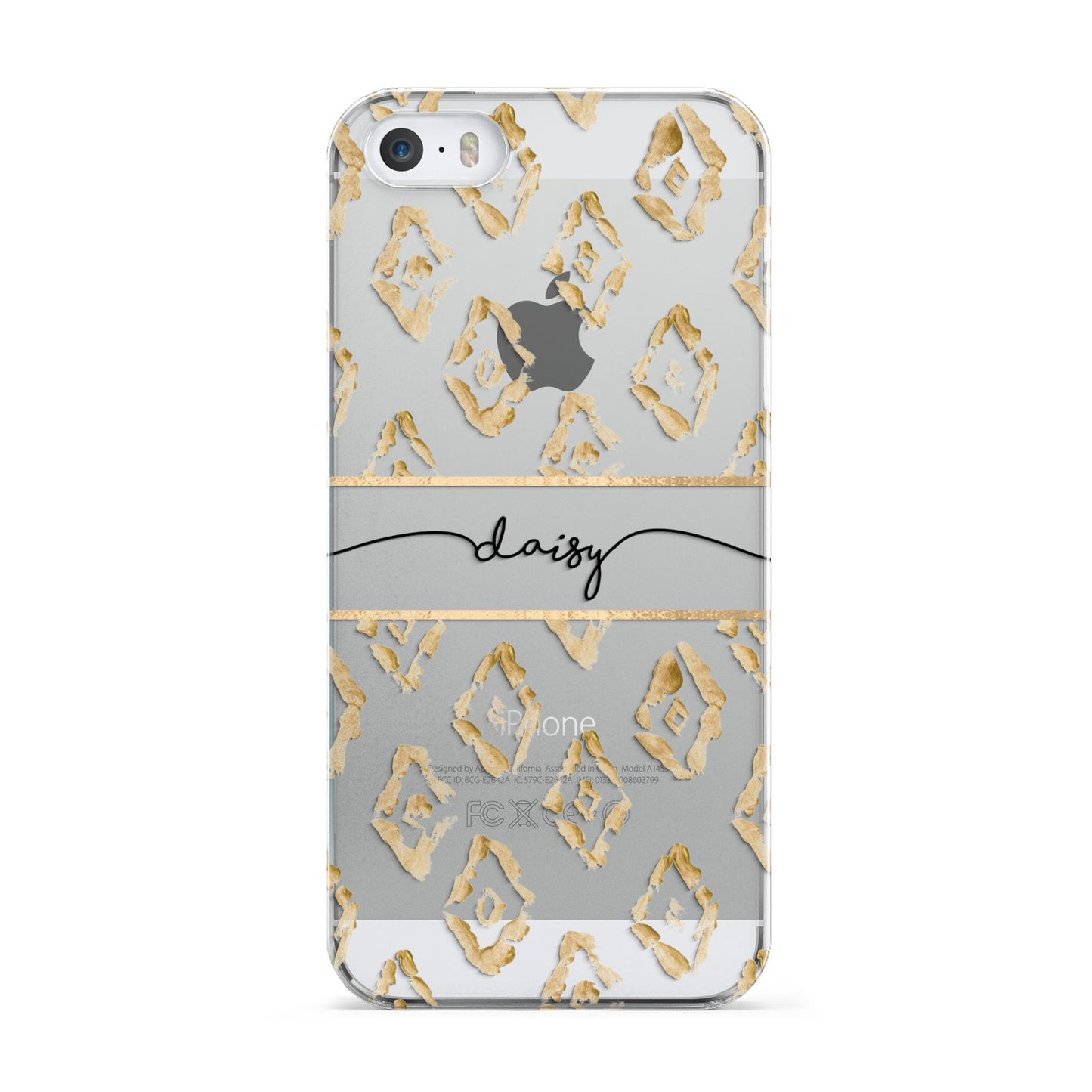 Personalised Gold Aztec Apple iPhone 5 Case