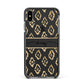 Personalised Gold Aztec Apple iPhone Xs Max Impact Case Black Edge on Black Phone