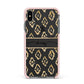 Personalised Gold Aztec Apple iPhone Xs Max Impact Case Pink Edge on Black Phone