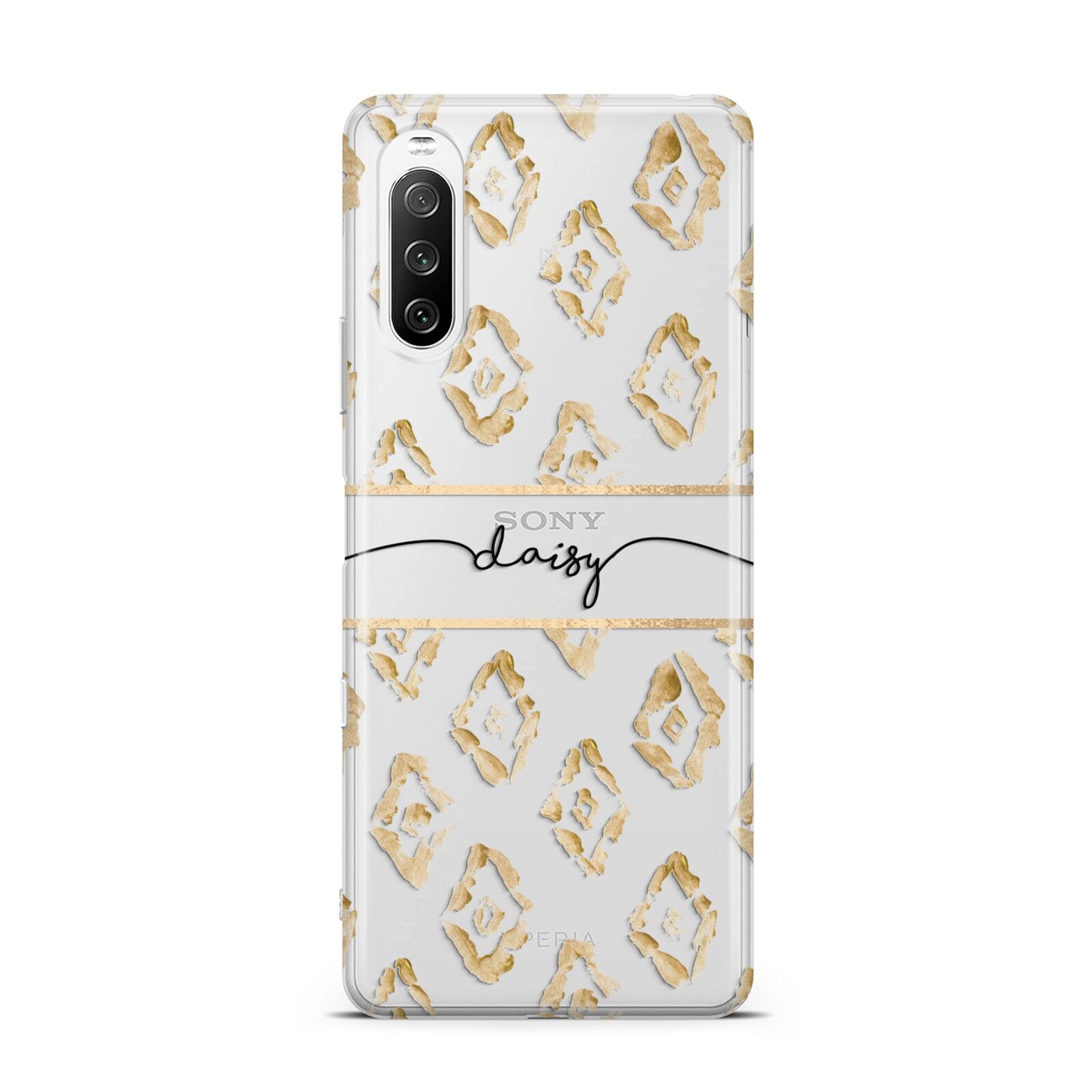 Personalised Gold Aztec Sony Xperia 10 III Case