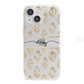 Personalised Gold Aztec iPhone 13 Mini Clear Bumper Case
