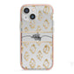 Personalised Gold Aztec iPhone 13 Mini TPU Impact Case with Pink Edges