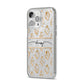 Personalised Gold Aztec iPhone 14 Pro Max Glitter Tough Case Silver Angled Image