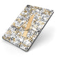 Personalised Gold Black Cheetah Apple iPad Case on Grey iPad Side View