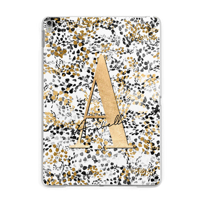 Personalised Gold Black Cheetah Apple iPad Silver Case